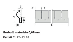 Uczelki sprężynujące CL19, CL20, CL21